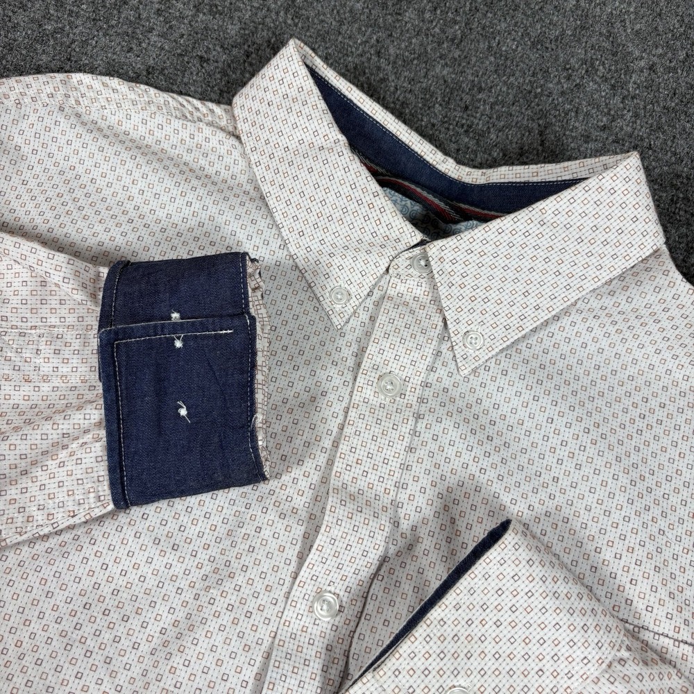 Cody James Core Men's M Button‎ Up Shirt Geometric Print Western Rodeo Oversized